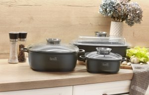 Berretti BERRETTI - Garnek Brytfanna GRANITE - indukcja gaz piekarnik - 24 cm - 4,5 L - BR-2134 4