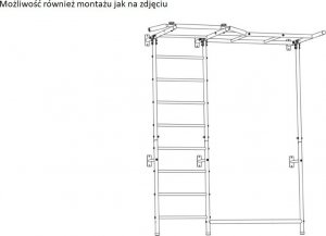 Master Drabinka Gimnastyczna dla Dzieci z Akcesoriami MASTER Ribs 7 8