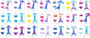 Master Kostium Syrenki Strój Kąpielowy MASTER 120 cm Blue 26