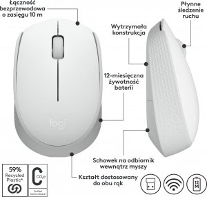 Mysz Logitech M171 biała (910-006867) 8