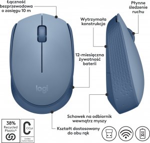 Mysz Logitech M171 niebieska (910-006866) 8