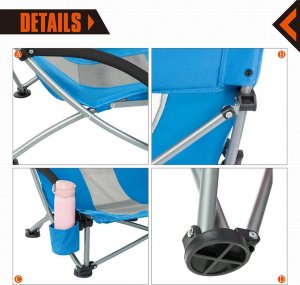 King Camp Krzesło Turystyczne Kempingowe Wędkarskie Składane KING CAMP Blue Niskie 4