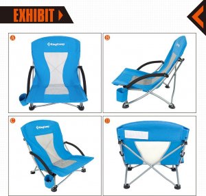 King Camp Krzesło Turystyczne Kempingowe Wędkarskie Składane KING CAMP Blue Niskie 5