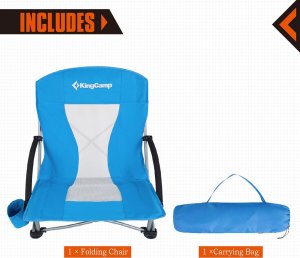 King Camp Krzesło Turystyczne Kempingowe Wędkarskie Składane KING CAMP Blue Niskie 6