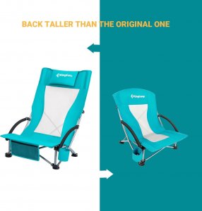 King Camp Krzesło Turystyczne Kempingowe Wędkarskie Składane KING CAMP Cyan Wysokie 5