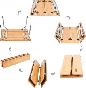 King Camp Stół Kempingowy KING CAMP Bambus 65 x 50 cm 2