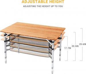 King Camp Stół Kempingowy KINGCAMP Bambus 100 x 65 cm 4