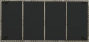 vidaXL 7-cz. zestaw mebli ogrodowych z poduszkami, szary, rattan PE 9