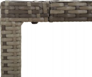 vidaXL 7-cz. zestaw mebli ogrodowych z poduszkami, szary rattan PE 9