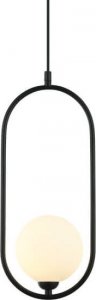 Lampa wisząca Italux Modernistyczna lampa wisząca Lupus do salonu czarna biała 1