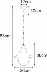 Lampa wisząca Kaja Wisząca lampa Boston K-8126 CZARNY/ZŁOTY łańcuchowa czarna 3
