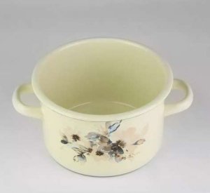 Emalia Rybnik Garnek emaliowany JAŚMIN kremowy 5,5l 3