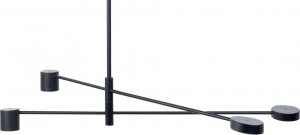 Lampa wisząca Beliani Lampa wisząca 4 - punktowa metalowa czarna BANDON 5