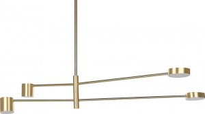 Lampa wisząca Beliani Lampa wisząca 4 - punktowa metalowa złota BANDON 5