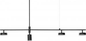 Lampa wisząca Beliani Lampa wisząca 4-punktowa LED metalowa czarna FOYLE Lumarko! 1