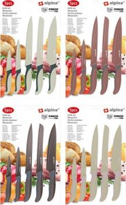 Alpina Alpina - Zestaw noży ze stali nierdzewnej (zielony) 4