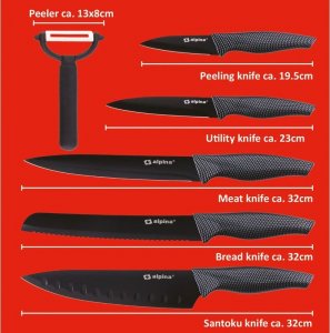 Alpina Alpina - Zestaw noży ze stali nierdzewnej INOX 6 szt. (czarny) 29