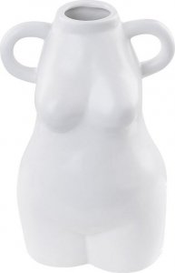 Beliani Wazon na kwiaty ceramiczny biały AIGIO 4