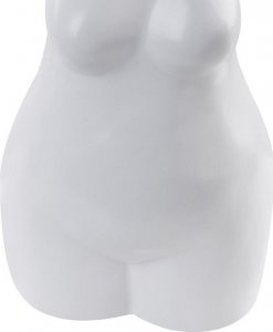 Beliani Wazon na kwiaty ceramiczny biały AIGIO 6