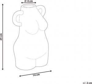 Beliani Wazon na kwiaty ceramiczny biały AIGIO 7