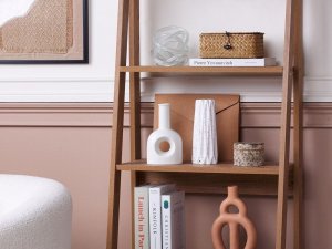 Beliani Wazon na kwiaty ceramiczny biały AMALIADA 2