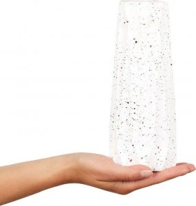 Beliani Wazon na kwiaty ceramiczny biały AMALIADA 3