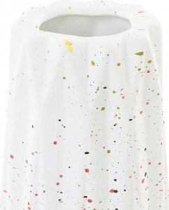 Beliani Wazon na kwiaty ceramiczny biały AMALIADA 4