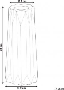 Beliani Wazon na kwiaty ceramiczny biały AMALIADA 6