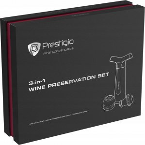 Prestigio Pompka próżniowa do wina, korki do wina i szampana 6