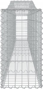 vidaXL vidaXL Kosze gabionowe, 4 szt, 400x30x60/80 cm, galwanizowane żelazo 5