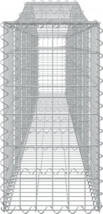vidaXL Kosze gabionowe, 3 szt, 400x30x60/80 cm, galwanizowane żelazo 5
