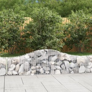 vidaXL vidaXL Kosze gabionowe, 4 szt, 200x30x40/60 cm, galwanizowane żelazo 1