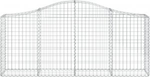 vidaXL Kosze gabionowe, 6 szt, 200x30x80/100 cm, galwanizowane żelazo 4