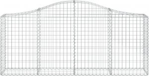 vidaXL Kosze gabionowe, 14 szt, 200x30x80/100 cm, galwanizowane żelazo 4