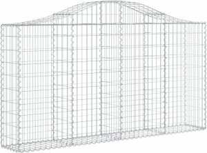 vidaXL Kosze gabionowe, 18 szt, 200x30x100/120cm, galwanizowane żelazo 3