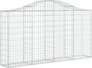 vidaXL Kosze gabionowe, 12 szt, 200x30x100/120cm, galwanizowane żelazo 3