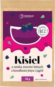 KruKam Kisiel o smaku owoców leśnych z kawałkami jeżyn i jagód 38g bez dodatku cukru 1