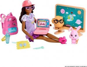 Lalka Barbie Mattel Barbie Moja Pierwsza Barbie Zwierzątka i akcesoria do szkoły HMM61 HMM60 MATTEL 4