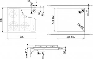 Płyta grzewcza Smeg S64SAV2 2