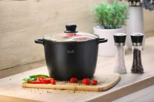 Berretti BERRETTI - Garnek wysoki GRANITE - indukcja gaz piekarnik - 24x16,5 cm - 6,3 L - BR-2158 2