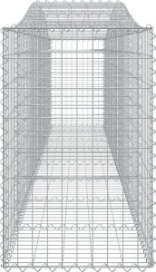 vidaXL Kosze gabionowe, 10 szt, 400x50x80/100 cm, galwanizowane żelazo 5