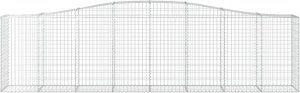 vidaXL vidaXL Kosze gabionowe, 7 szt, 400x50x100/120 cm, galwanizowane żelazo 4