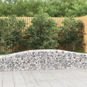vidaXL vidaXL Kosze gabionowe, 2 szt, 400x50x40/60 cm, galwanizowane żelazo 1