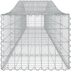 vidaXL Kosze gabionowe, 8 szt, 400x50x40/60 cm, galwanizowane żelazo 5