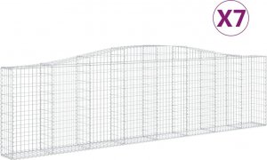 vidaXL vidaXL Kosze gabionowe, 7 szt, 400x30x100/120 cm, galwanizowane żelazo 2