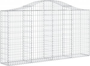 vidaXL vidaXL Kosze gabionowe, 2 szt, 200x30x100/120 cm, galwanizowane żelazo 3