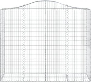 vidaXL Kosze gabionowe, 5 szt, 200x50x160/180 cm, galwanizowane żelazo 4
