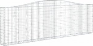 vidaXL Kosze gabionowe, 2 szt, 400x30x120/140 cm, galwanizowane żelazo 3