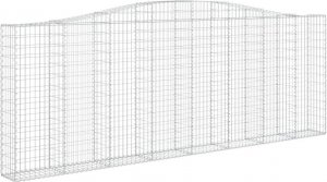 vidaXL Kosze gabionowe, 9 szt, 400x30x140/160 cm, galwanizowane żelazo 3