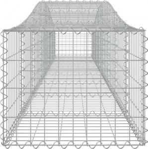 vidaXL Kosze gabionowe, 9 szt, 400x50x40/60 cm, galwanizowane żelazo 5